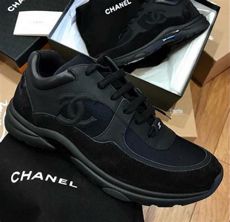 chanel black trainers uk|black Chanel Trainers for Women .